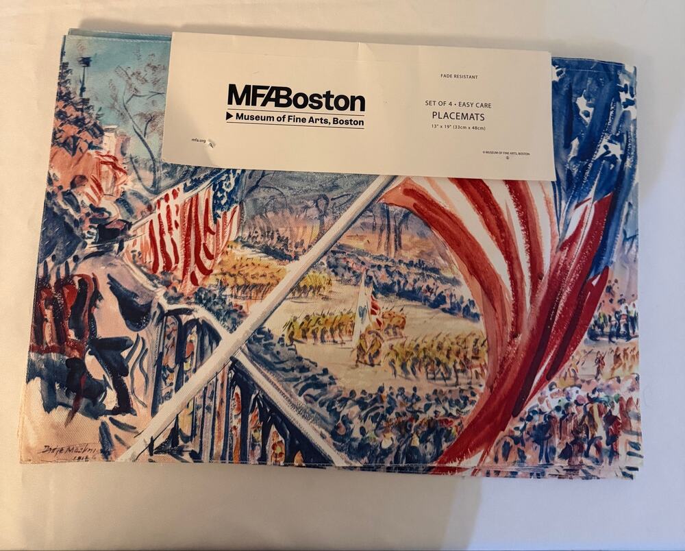 MFA Boston Museum of Fine Arts Art Print Placemats Set of 4 NWT